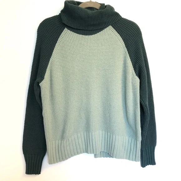 NWT Madewell Colorblock Eastbrook Turtleneck, Wool - Picture 3 of 11